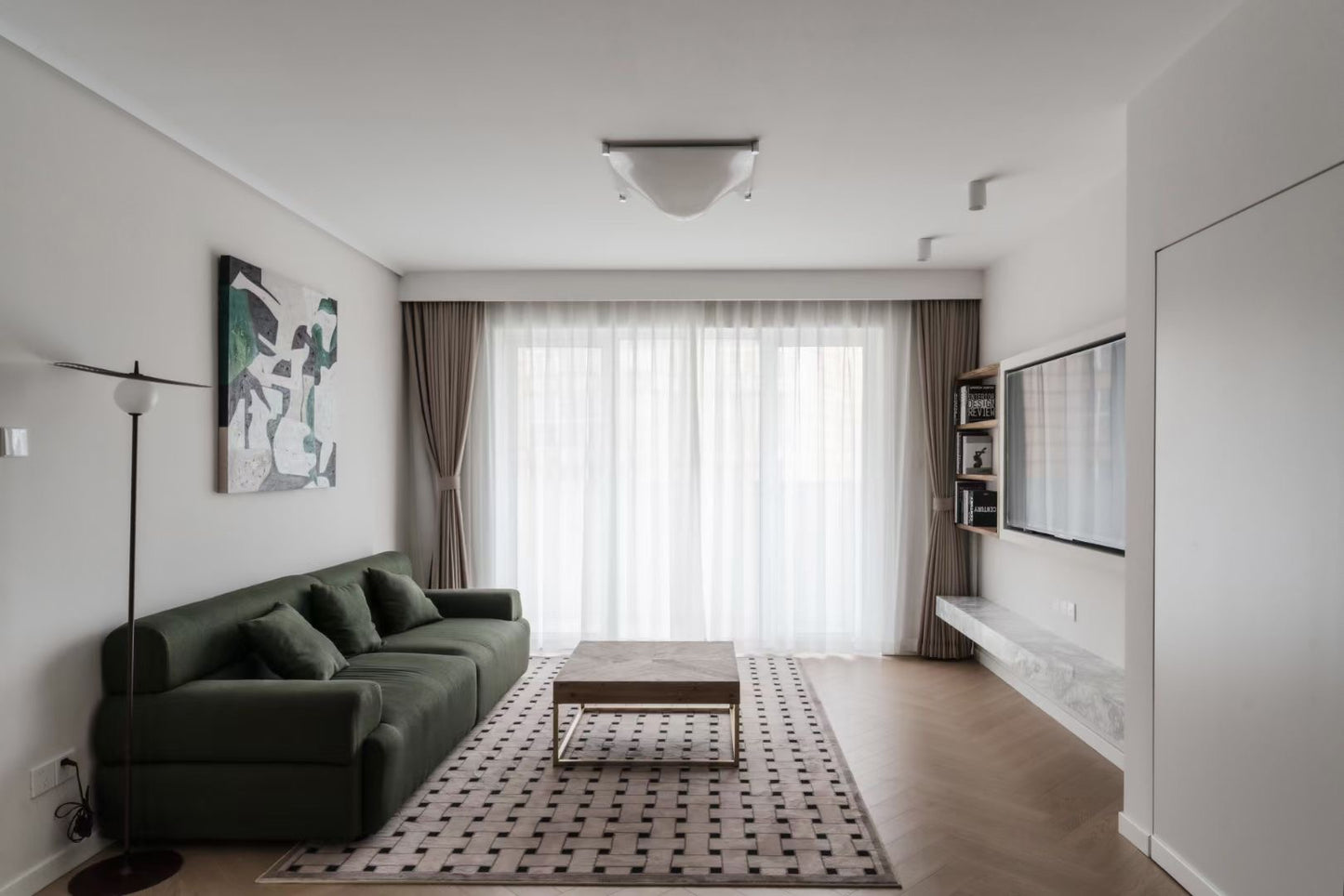 Modern 3br with floor heating at jingan temple 静安艺阁3房