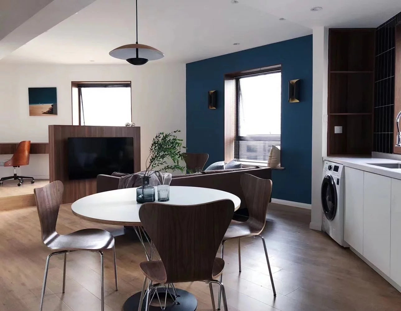 modern 1br with study at jingan 静安紫苑1房+书房