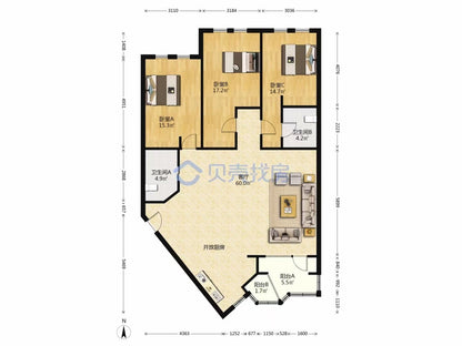 Spacious 3br with balcony 梧桐花园3房带阳台