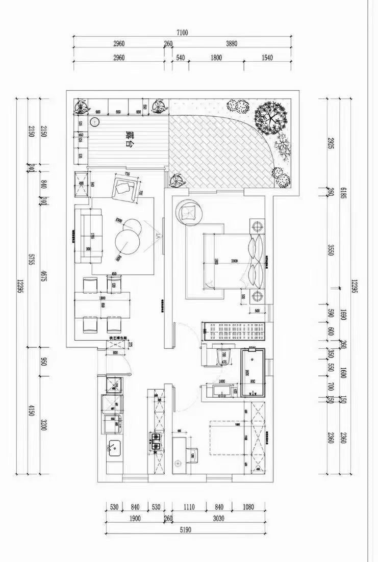 coazy 2br apt with garden 巨鹿路2房带花园